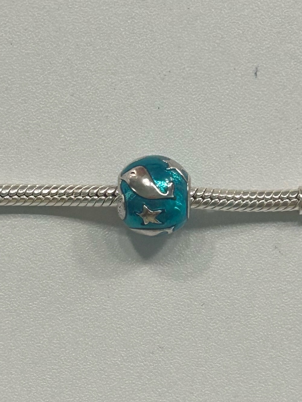 Pandora Teal Ocean & Star Charm in Silver